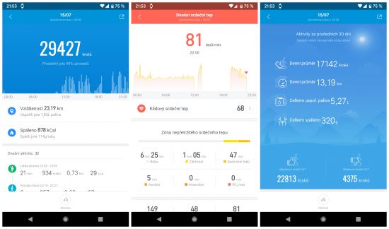 Aplikace Xiaomi Mi Fit